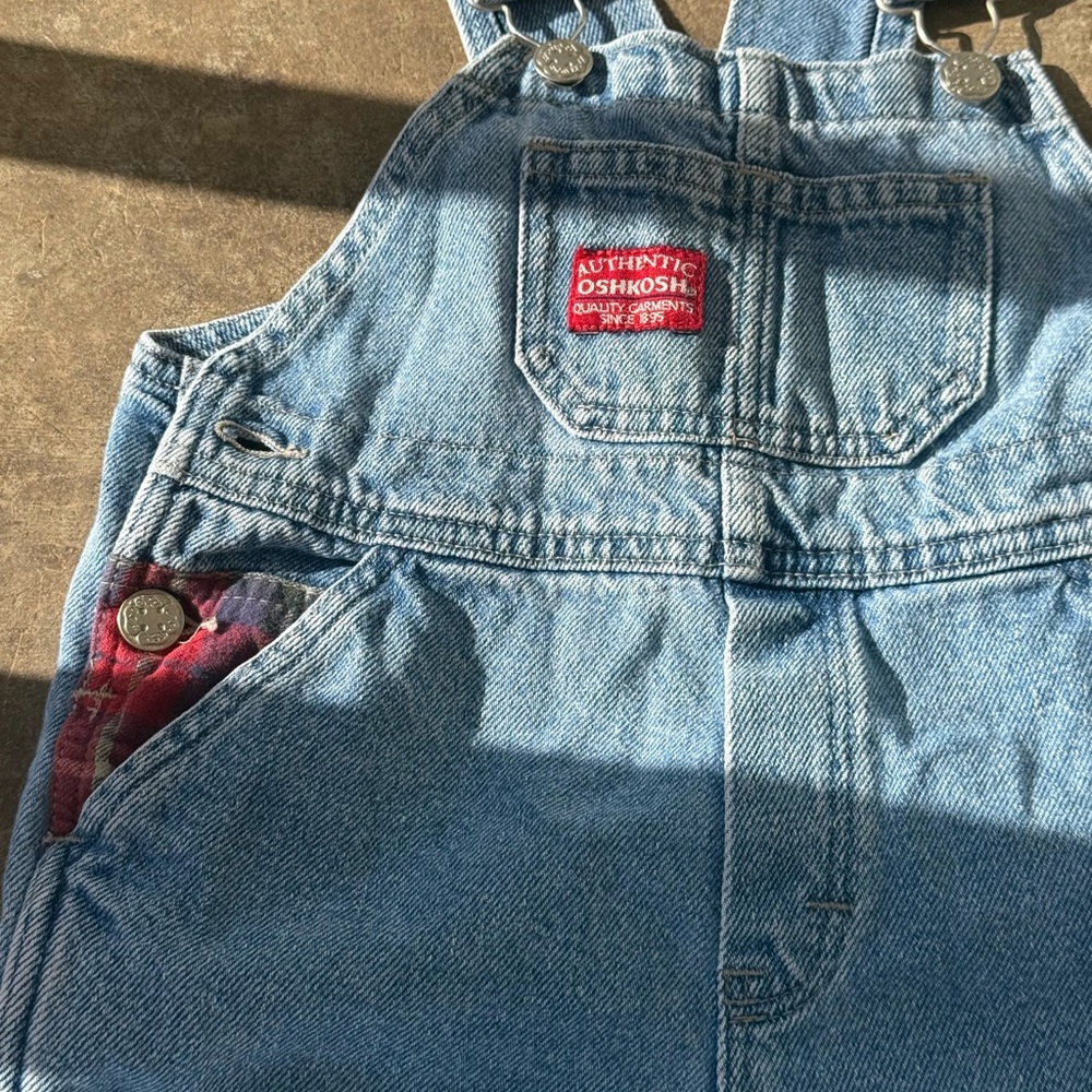 Vintage 80s AuthenticOshKosh B'gosh Light Blue Denim Overalls